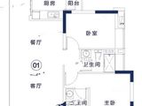 鸿成珠江玥_2室2厅2卫 建面88平米