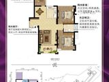 铭鹏紫荆府_3室2厅1卫 建面74平米