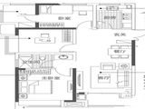 绿地新都会_3室1厅1卫 建面103平米