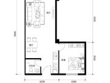 时光城云立方_1室2厅1卫 建面76平米