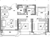 温岭华董广场_3室2厅1卫 建面120平米