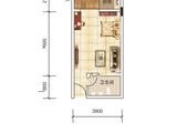 航利CC_1室1厅1卫 建面42平米