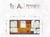 金大地山语四季峯璟_1室1厅1卫 建面43平米