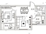 阳光新城_1室2厅1卫 建面58平米