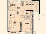 恒大时代广场_2室2厅1卫 建面81平米