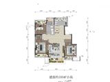 华润置地长安里_3室2厅1卫 建面105平米