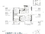 融侨天越_3室2厅1卫 建面93平米