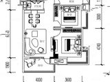 麓山国际社区悦庭_2室2厅1卫 建面85平米