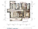 绿地衡阳城际空间站_3室2厅2卫 建面115平米