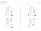 静安广场_A4户型，建面53㎡ 建面53平米