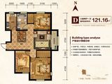 万光中央公园_3室2厅1卫 建面121平米