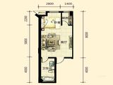 龙TOWN_1室1厅1卫 建面46平米