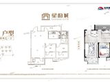 星韵城_2室2厅1卫 建面80平米