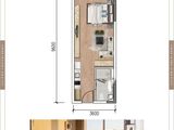 湛江招商国际邮轮城_1室1厅1卫 建面53平米