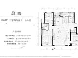 绿城晓月晴川_3室2厅2卫 建面116平米